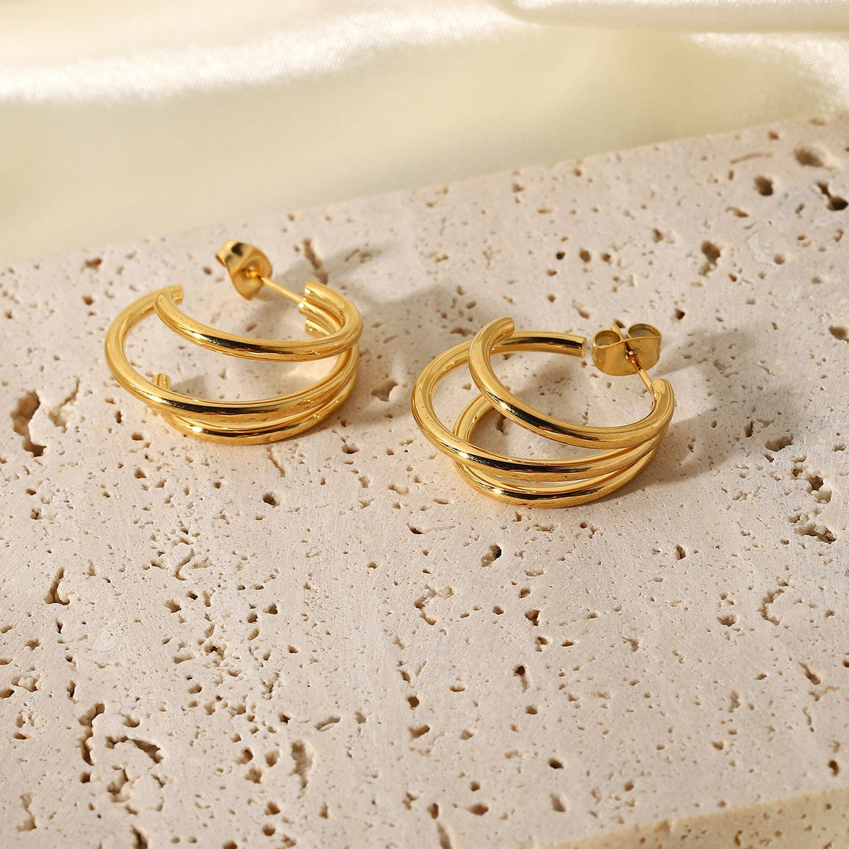 Triple Hoop Earrings
